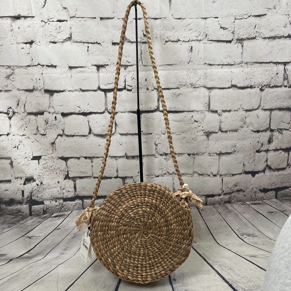FaithFul The Brand Shelby Woven Straw Crossbody Bag New With Tags Natural